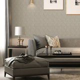 Veer Decor Embroidery Stich Diamond Taupe Wallpaper 8387-AB2