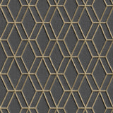 Veer Decor Embroidery Stich Diamond Black Wallpaper 8387-AB3