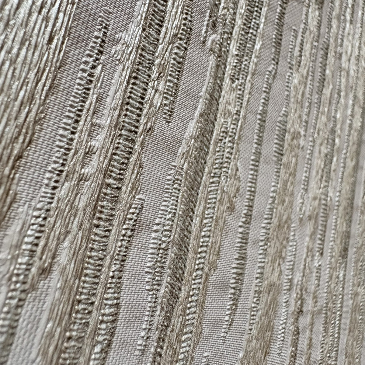 Veer Decor Embroidered Crushed Silk Cream Wallpaper 8387-AC1