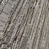 Veer Decor Embroidered Crushed Silk Beige Wallpaper 8387-AC2