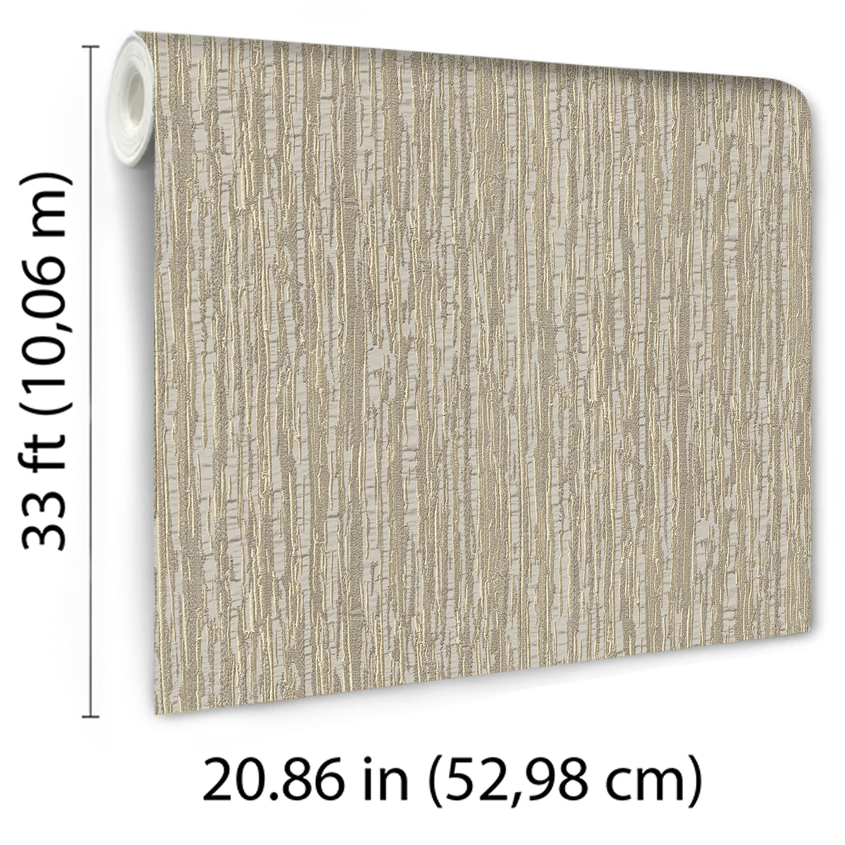 Veer Decor Embroidered Crushed Silk Gold Wallpaper 8387-AC3