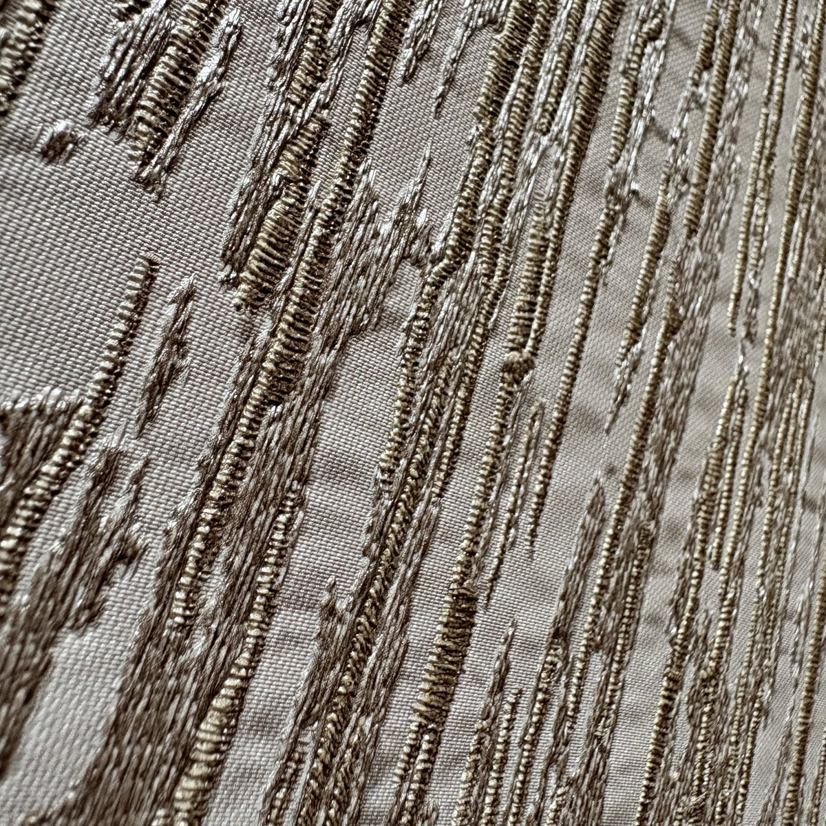 Veer Decor Embroidered Crushed Silk Gold Wallpaper 8387-AC3