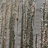 Veer Decor Embroidered Crushed Silk Green Wallpaper 8387-AC4
