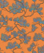 Veer Decor Embroidered Pine Tree Orange Wallpaper 8387-AF5