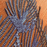 Veer Decor Embroidered Pine Tree Orange Wallpaper 8387-AF5