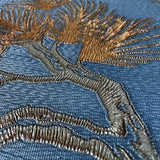 Veer Decor Embroidered Pine Tree Blue Wallpaper 8387-AF6