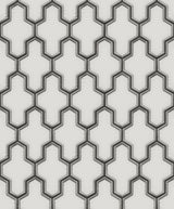 Veer Decor Geometric Silk White Wallpaper 8387-AG1