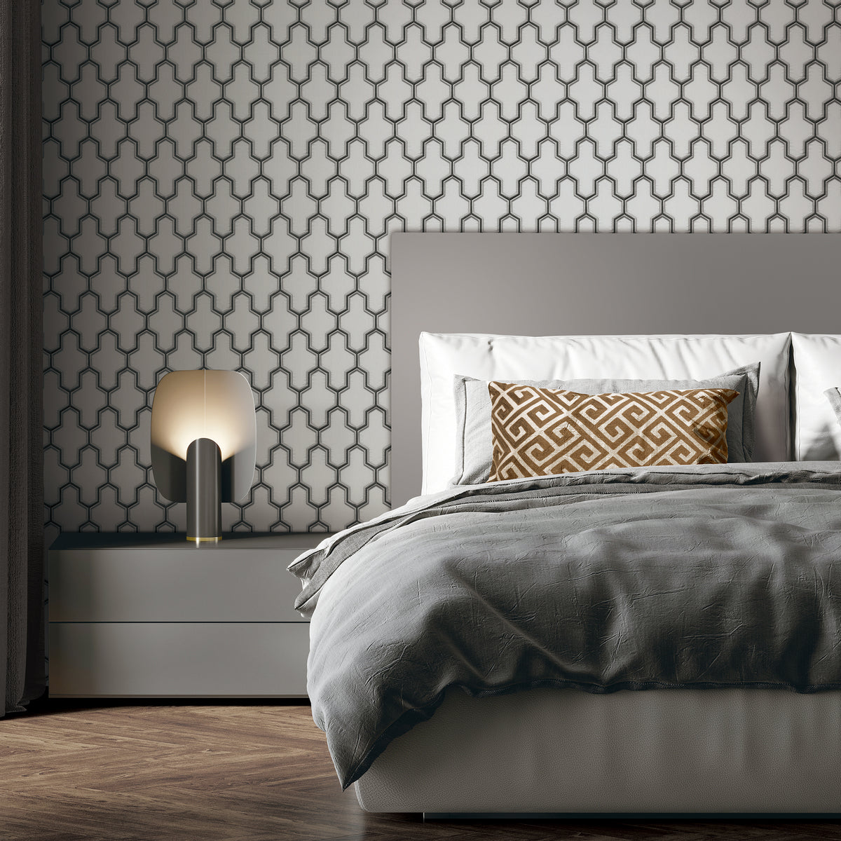 Veer Decor Geometric Silk White Wallpaper 8387-AG1