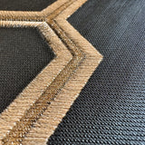Veer Decor Geometric Silk Black Wallpaper 8387-AG2