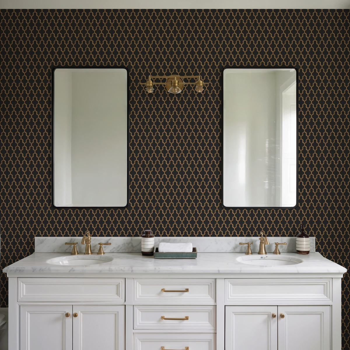Veer Decor Geometric Silk Black Wallpaper 8387-AG2
