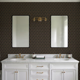 Veer Decor Geometric Silk Black Wallpaper 8387-AG2