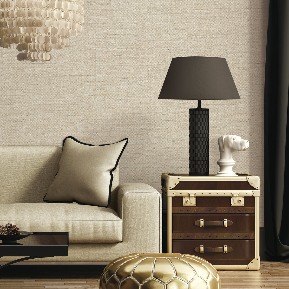 Veer Decor Fine Silk Cream Wallpaper 8387-AH5