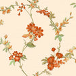 Veer Decor Flower Trail Tapestry Orange Wallpaper 8387-AI1