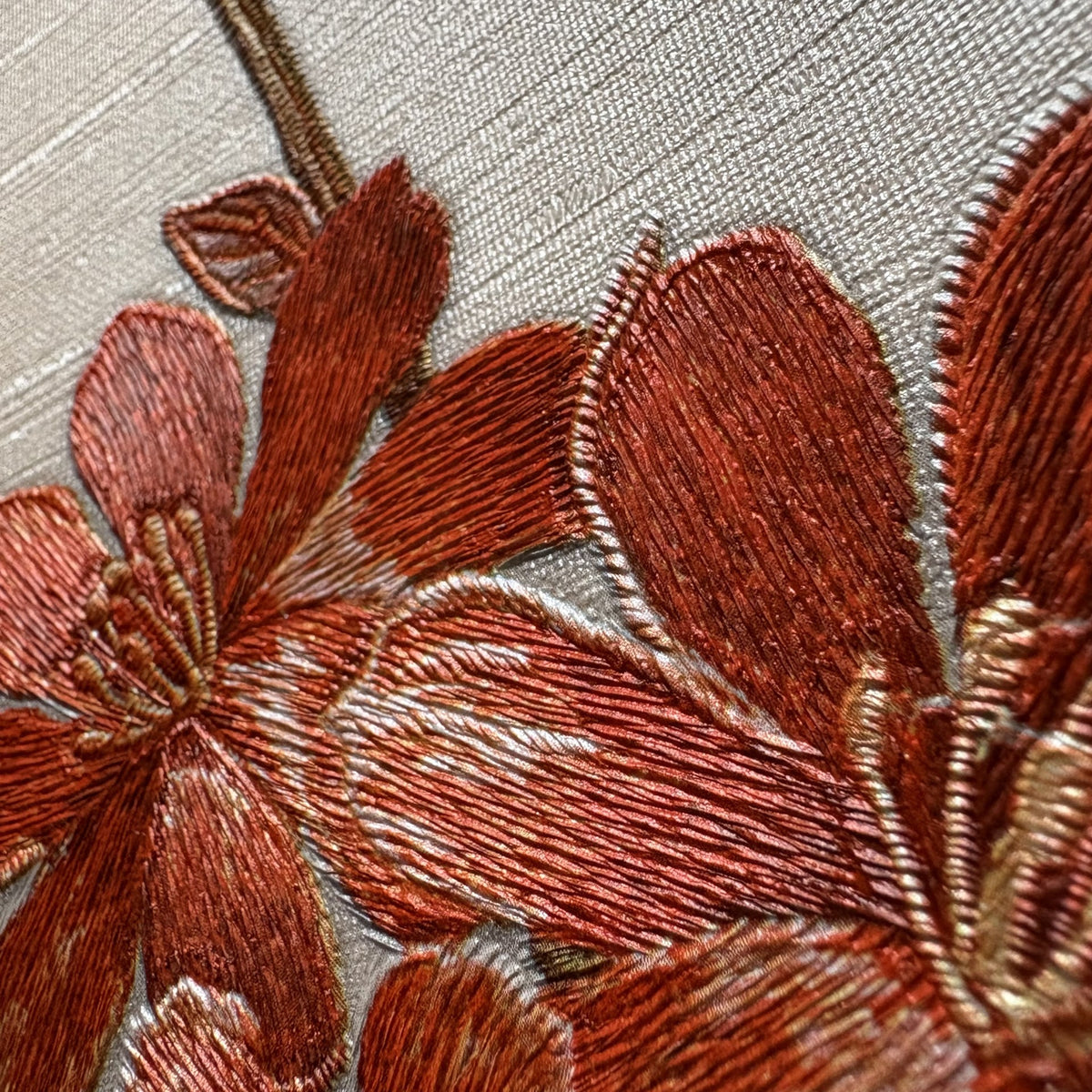 Veer Decor Flower Trail Tapestry Orange Wallpaper 8387-AI1