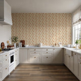 Veer Decor Flower Trail Tapestry Orange Wallpaper 8387-AI1