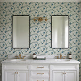 Veer Decor Flower Trail Tapestry Blue Wallpaper 8387-AI2