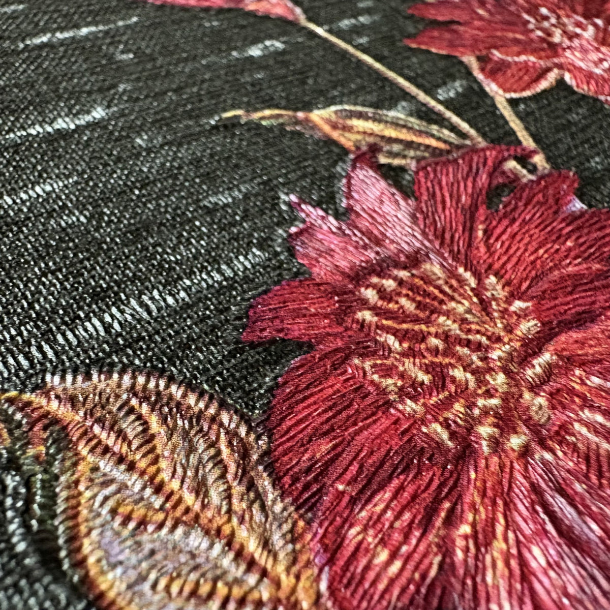 Veer Decor Flower Trail Tapestry Black Wallpaper 8387-AI3