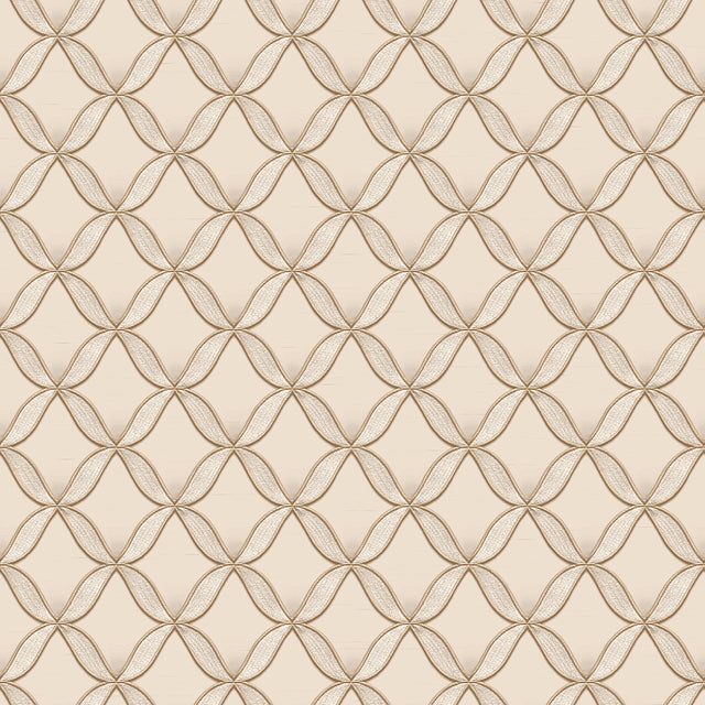 Veer Decor Geometric Trellis Gold Wallpaper 8387-AJ2