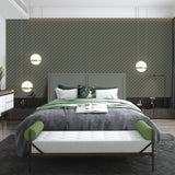 Veer Decor Geometric Trellis Green Wallpaper 8387-AJ3