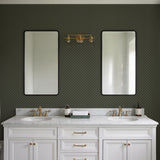 Veer Decor Geometric Trellis Green Wallpaper 8387-AJ3