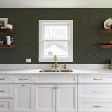 Veer Decor Geometric Trellis Green Wallpaper 8387-AJ3