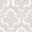 Veer Decor Traditional Damask Silver Wallpaper 8387-AL1