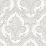 Veer Decor Traditional Damask Silver Wallpaper 8387-AL1