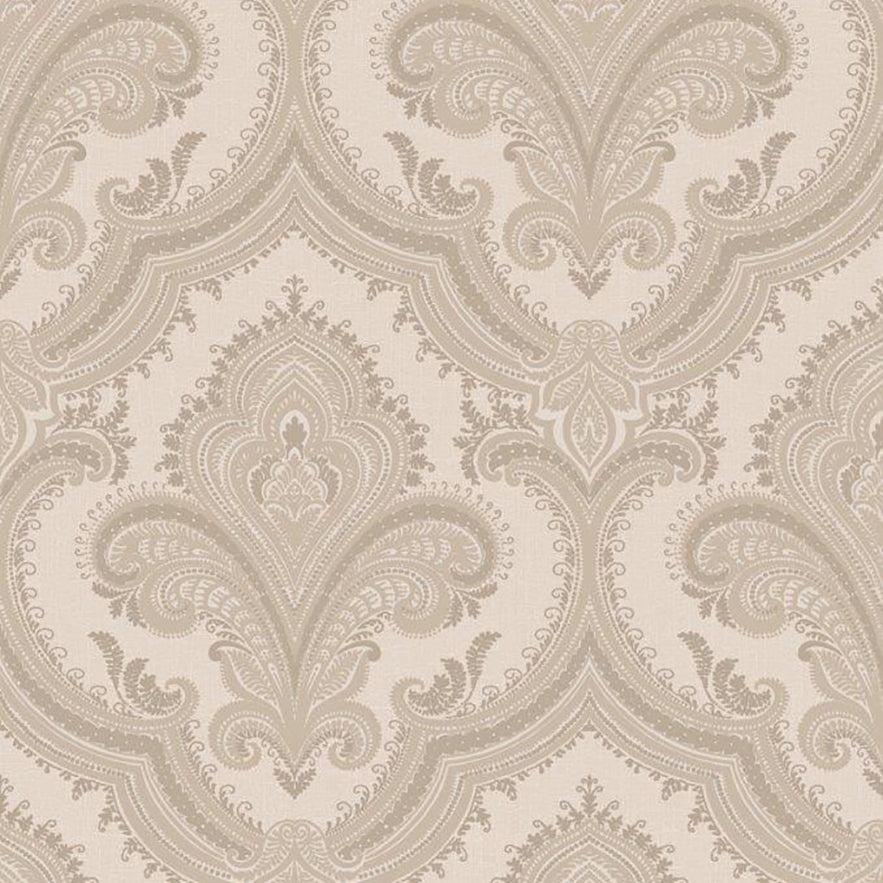 Veer Decor Traditional Damask Taupe Wallpaper 8387-AL2
