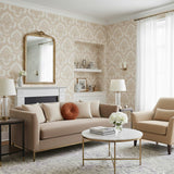 Veer Decor Traditional Damask Taupe Wallpaper 8387-AL2