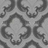 Veer Decor Traditional Damask Black Wallpaper 8387-AL3