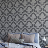Veer Decor Traditional Damask Black Wallpaper 8387-AL3