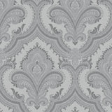 Veer Decor Traditional Damask Grey Wallpaper 8387-AL4