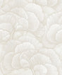Veer Decor Embroidered Ginkgo White Wallpaper 8388-AA1