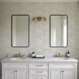Veer Decor Embroidered Ginkgo White Wallpaper 8388-AA1