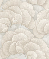 Veer Decor Embroidered Ginkgo Grey Wallpaper 8388-AA3