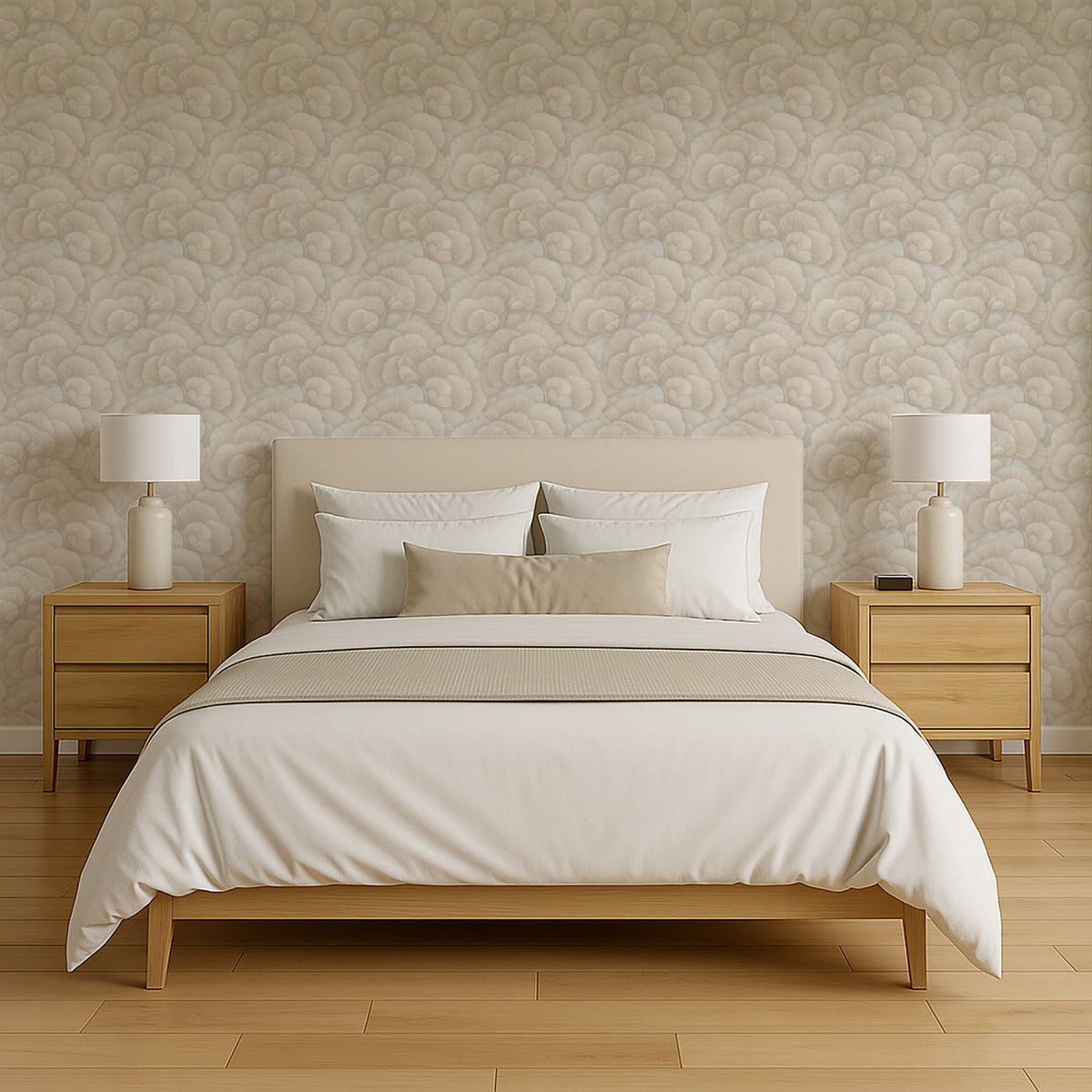 Veer Decor Embroidered Ginkgo Grey Wallpaper 8388-AA3