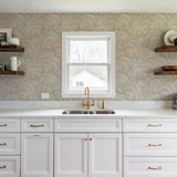 Veer Decor Embroidered Ginkgo Grey Wallpaper 8388-AA3
