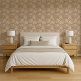 Veer Decor Embroidered Ginkgo Taupe Wallpaper 8388-AA4