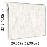 Veer Decor Washed Linen Weave White Wallpaper 8388-AB1
