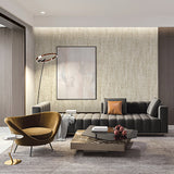 Veer Decor Washed Linen Weave Green Wallpaper 8388-AB4