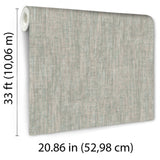 Veer Decor Washed Linen Weave Sage Wallpaper 8388-AB5