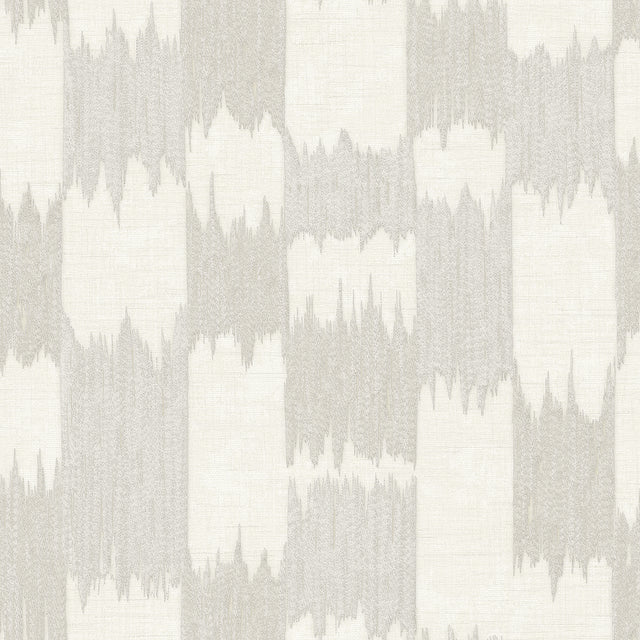 Veer Decor Ikat Echo White Wallpaper 8388-AC1