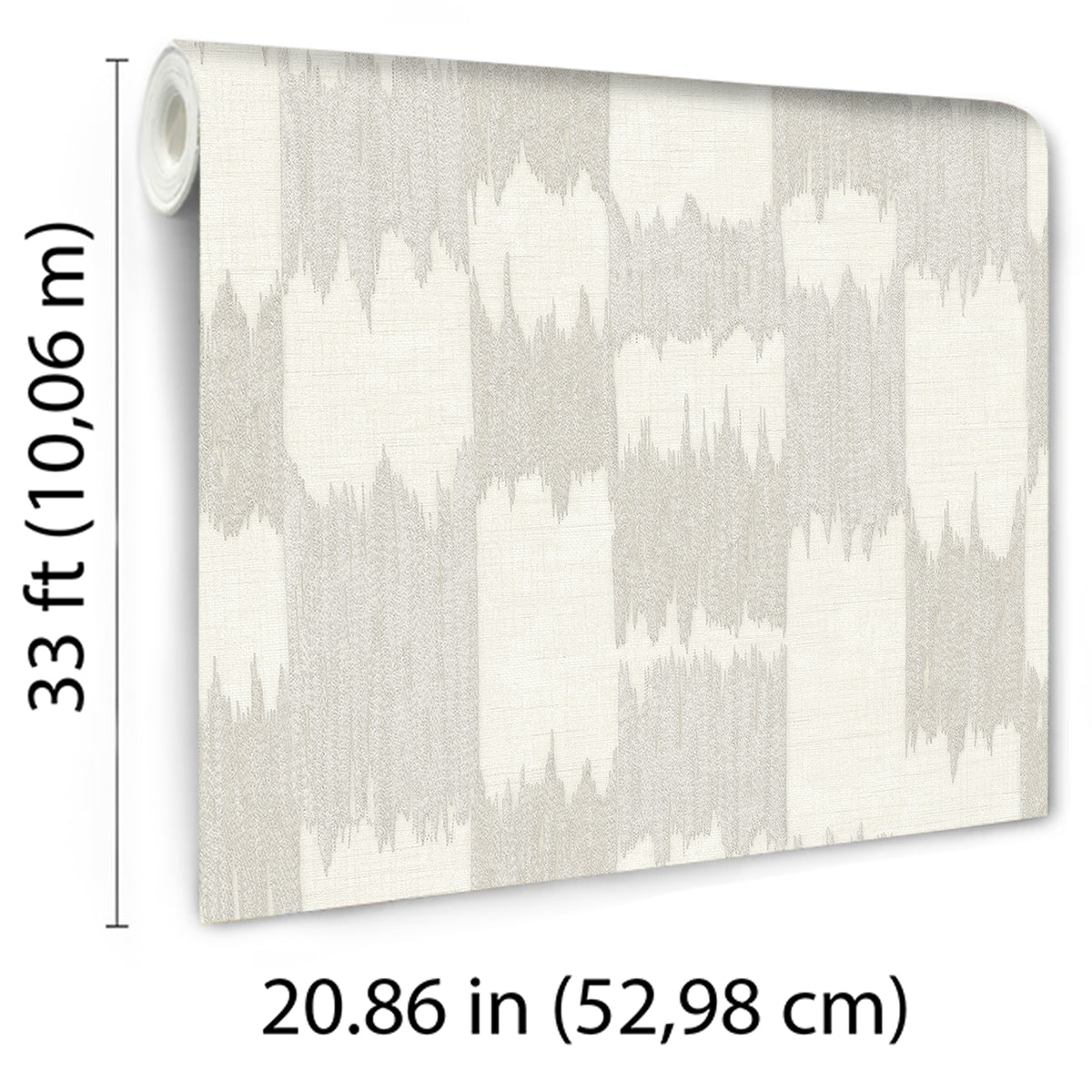 Veer Decor Ikat Echo White Wallpaper 8388-AC1