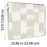Veer Decor Ikat Echo White Wallpaper 8388-AC1