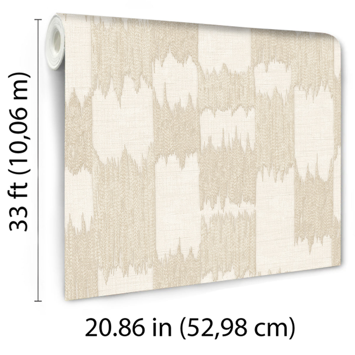 Veer Decor Ikat Echo Beige Wallpaper 8388-AC2