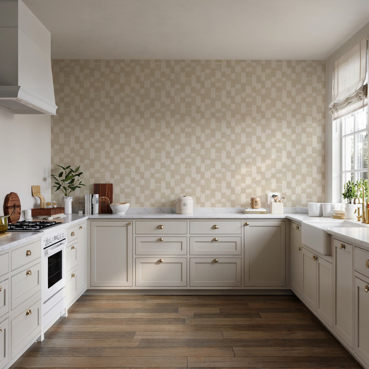 Veer Decor Ikat Echo Beige Wallpaper 8388-AC2