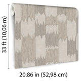 Veer Decor Ikat Echo Taupe Wallpaper 8388-AC3