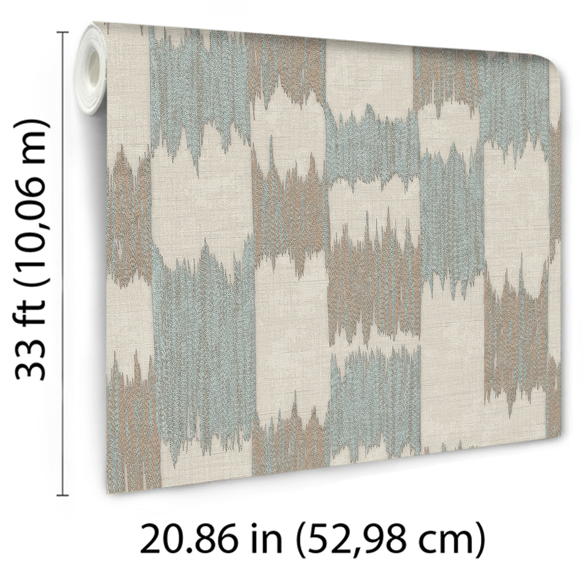 Veer Decor Ikat Echo Blue Wallpaper 8388-AC4