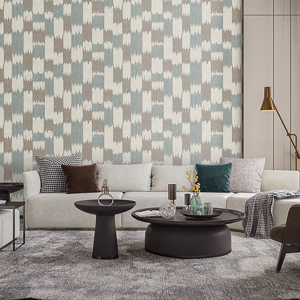 Veer Decor Ikat Echo Blue Wallpaper 8388-AC4