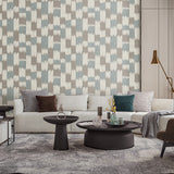 Veer Decor Ikat Echo Blue Wallpaper 8388-AC4